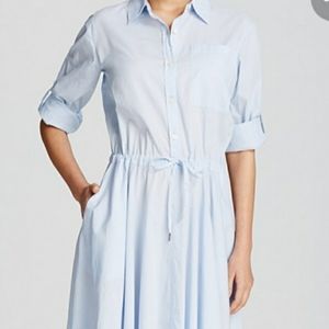 DKNY pale blue oxford midi shirtdress size 8